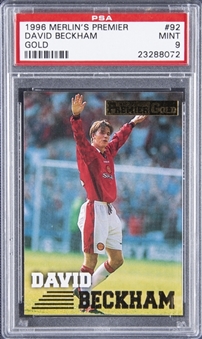 1996 Merlins Premier Gold #92 David Beckham - PSA MINT 9